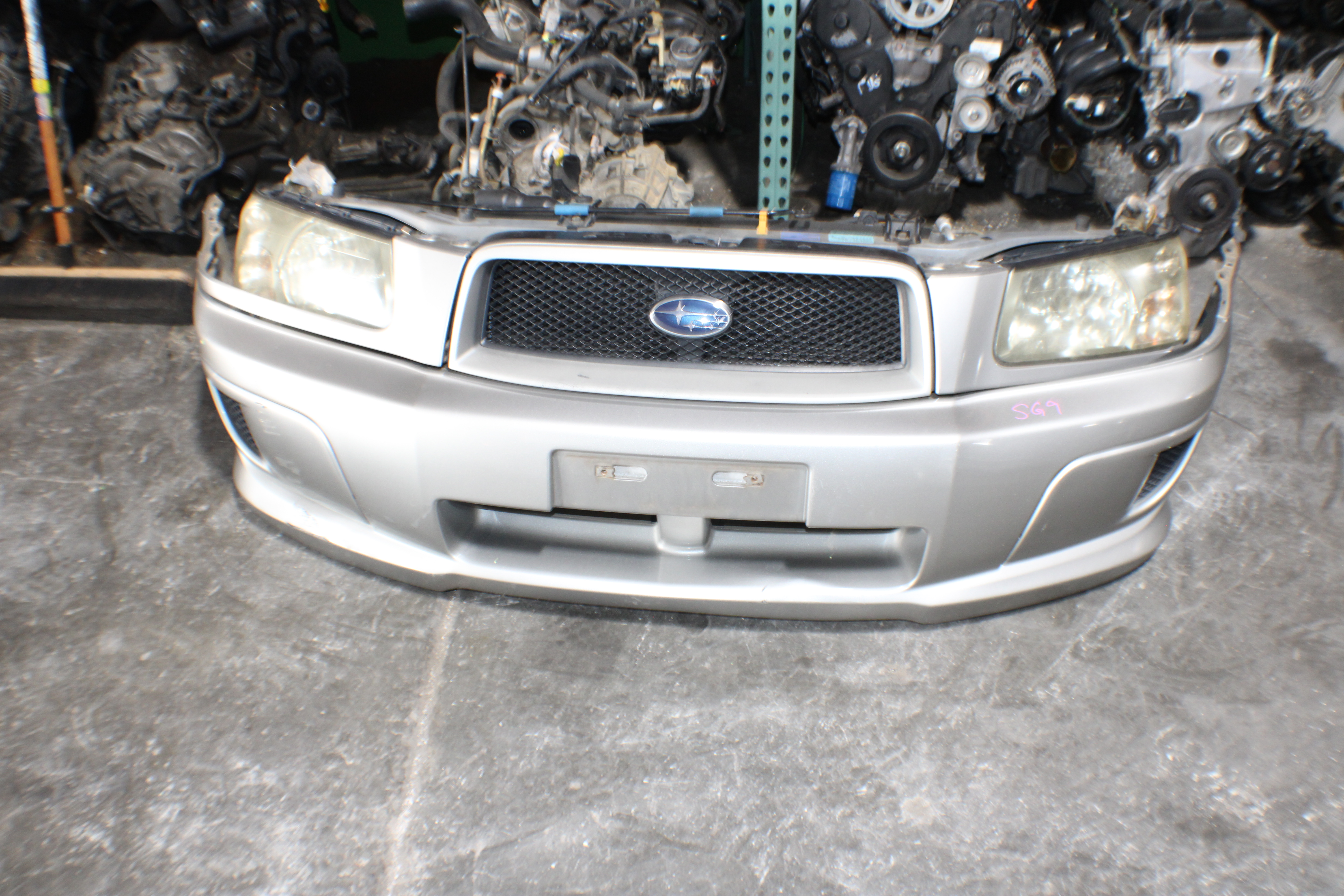 JDM 2003-2005 SUBARU FORESTER STi SG9 FRONT END CONVERSION HOOD FENDERS HID HEADLIGHTS